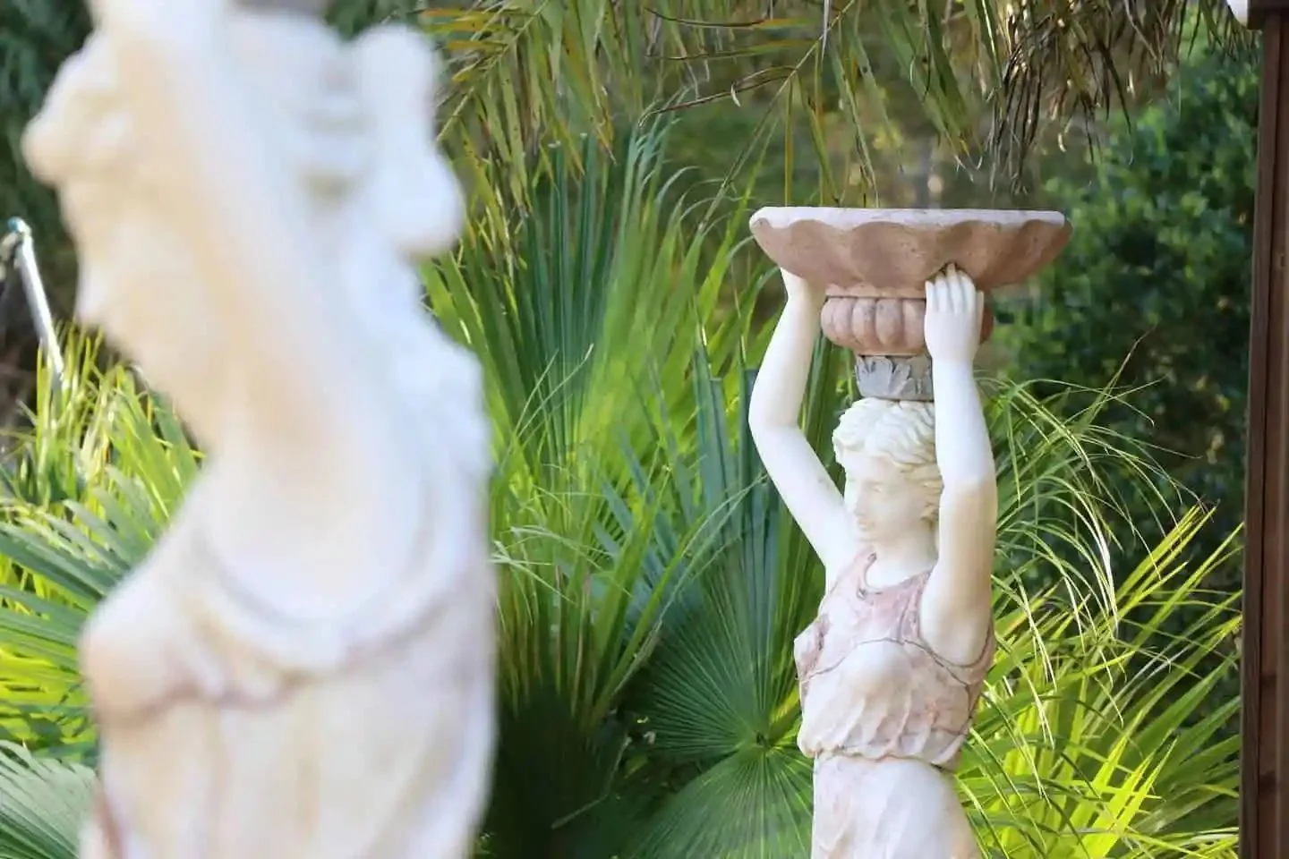 Pottery and fountains on display at the nursery