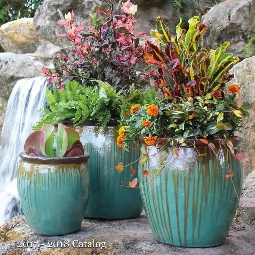 Pottery and fountains on display at the nursery