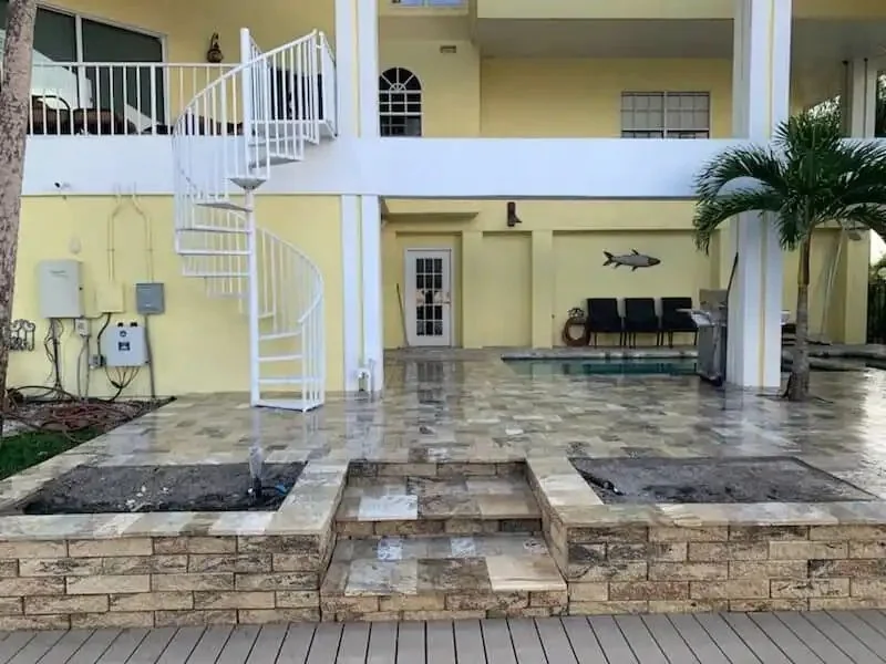 Custom paver installation in Tampa Bay by Millennium Lawn