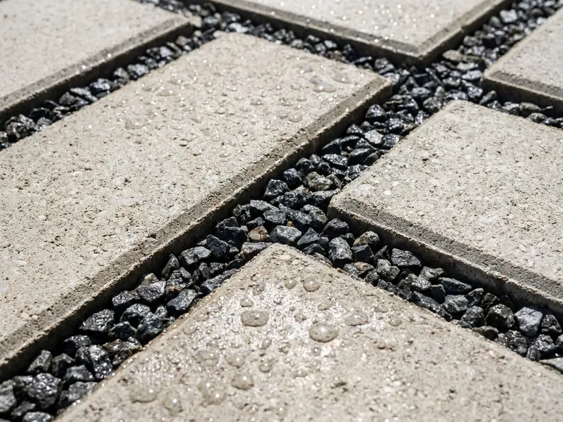 Permeable pavers with open drainage joints