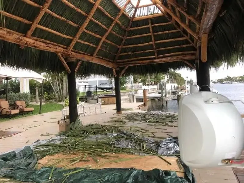 Tiki hut project in Greater Tampa Bay by Millennium Lawn, Landscape & Nursery