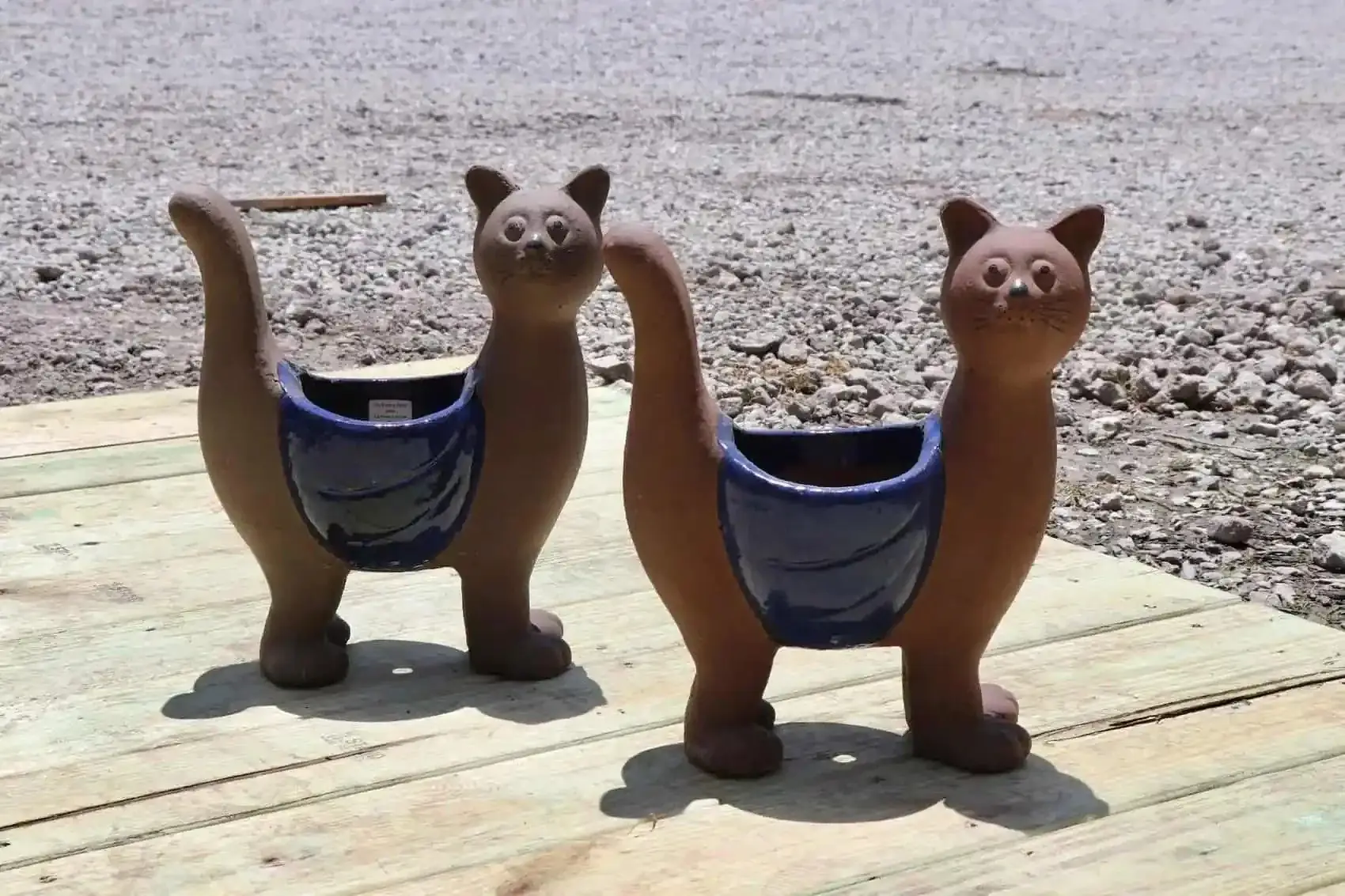 Cat planter on display at Millennium Nursery